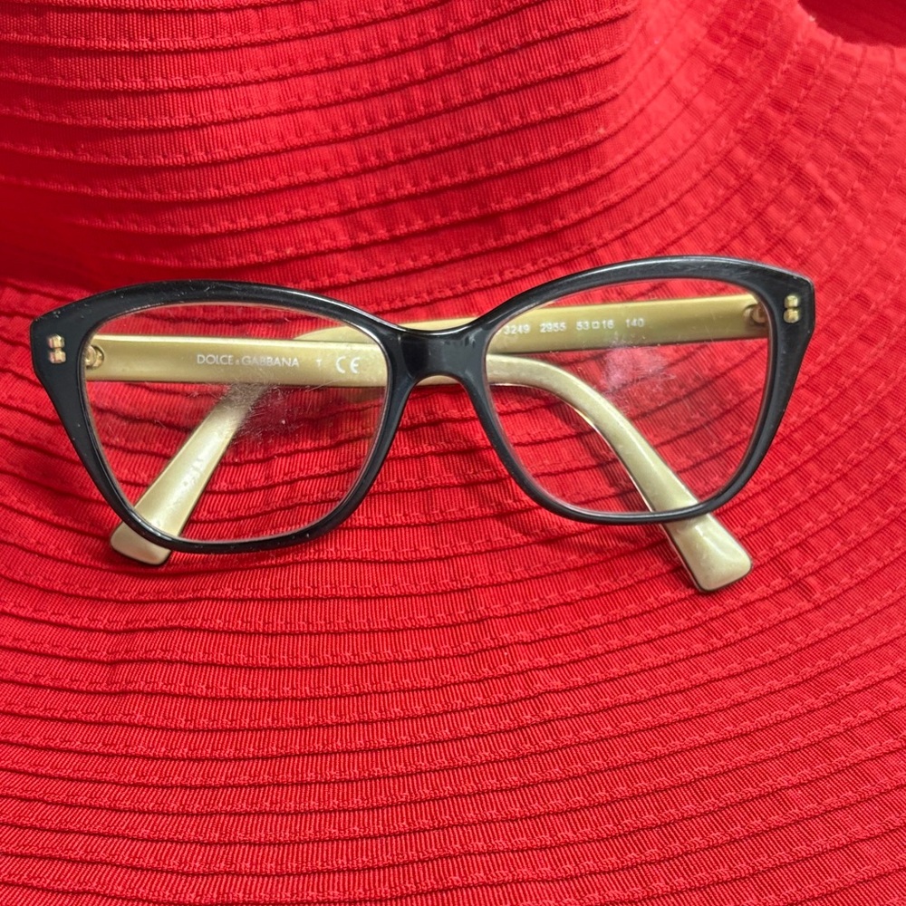 Dolce & Gabbana Women's Glasses in Black and Gold
